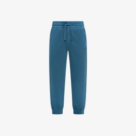 Pantaloni in felpa di cotone blu avio scuro