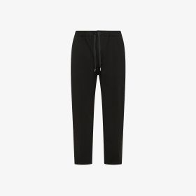Pantaloni in cotone con coulisse nero