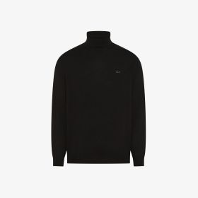 Maglia dolcevita in cotone e lana nero