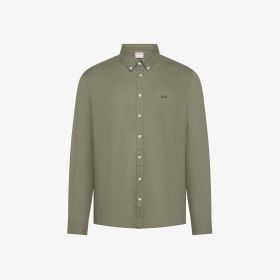 Camicia in lino e cotone verde salvia