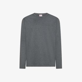T-shirt in cotone con maniche lunghe grigio scuro