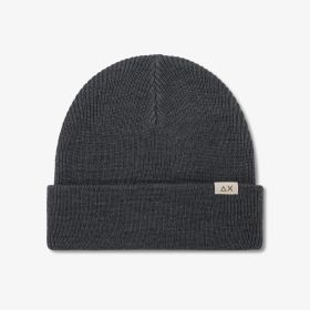 Dark grey wool blend beanie
