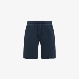 Bermuda in felpa di cotone blu navy