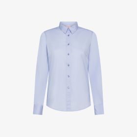 Camicia in cotone stretch azzurro