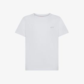 White cotton jersey t-shirt