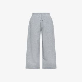 Pantaloni jogging in felpa di misto cotone grigio chiaro