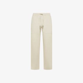 Stone grey linen fatigue trousers