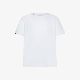 White cotton T-shirt with vintage wash