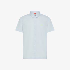 Camicia in lino e cotone azzurro