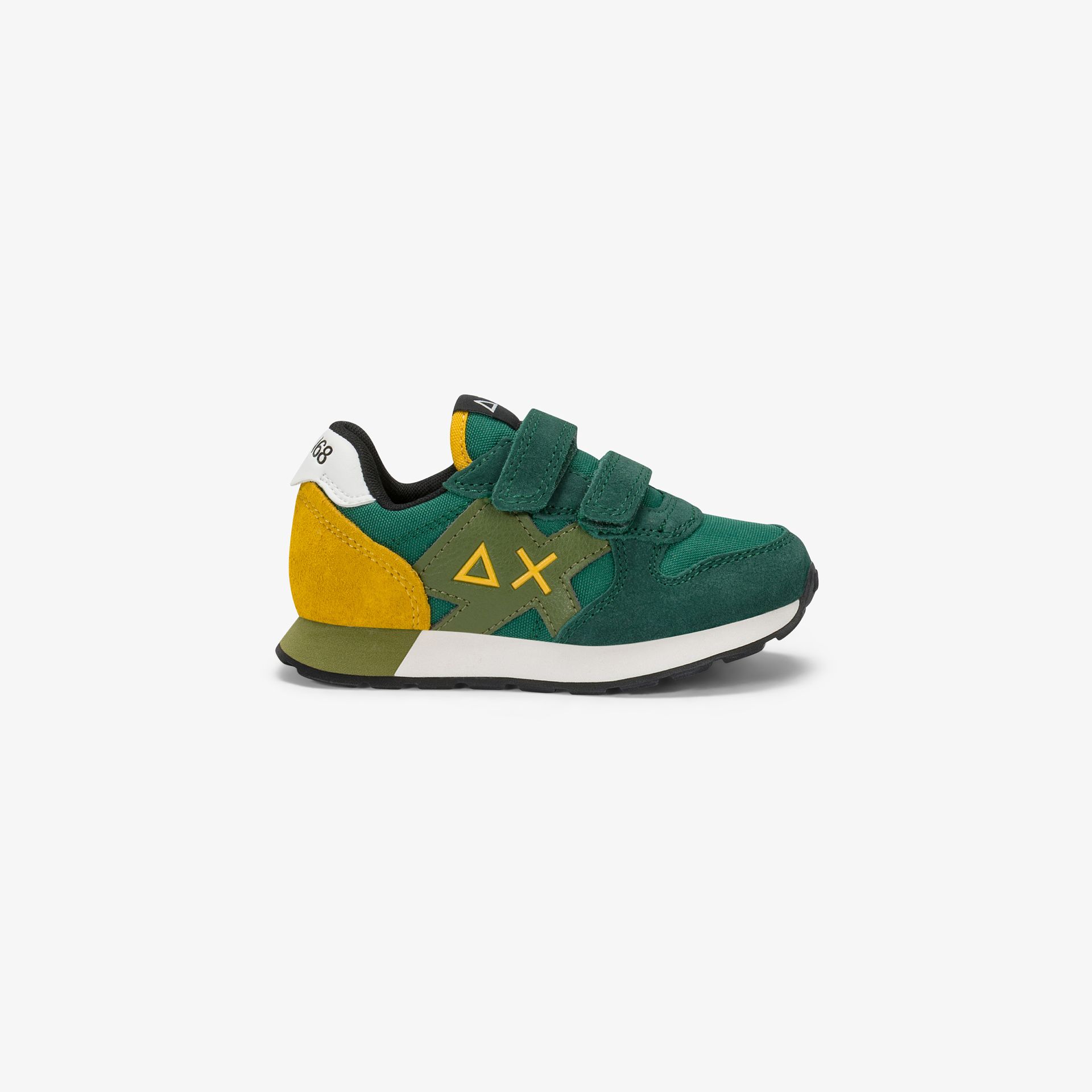 Sneaker Boy's Jaki Solid in nylon e suede verde scuro