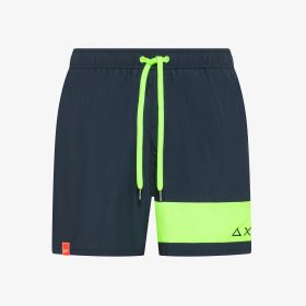 Navy blue nylon beach shorts