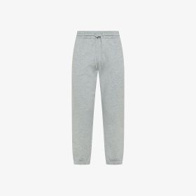 Pantaloni jogging in felpa di cotone grigio chiaro