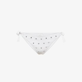 Slip mare con strass bianco