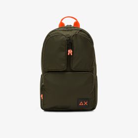 Dark military nylon backpack