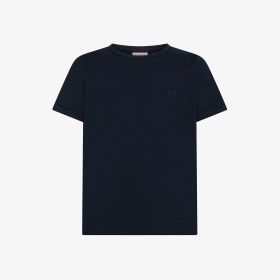 Navy blue cotton T-shirt with SUN68 logo