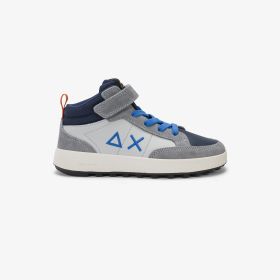 Medium grey Kid Boy's Genius Mid lace-up and strap closure sneaker
