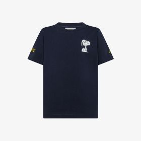 T-shirt Peanuts in cotone navy blue