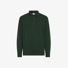 Polo contrast fabric elbow l/s