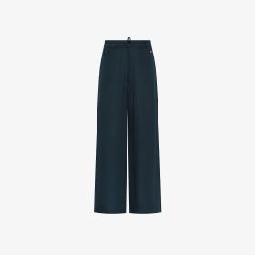 Pantaloni in jersey di lino blu navy