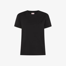 Black cotton jersey T-shirt