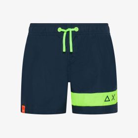 Navy blue nylon beach shorts