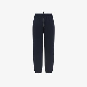 Pantaloni jogging in felpa di cotone navy blue