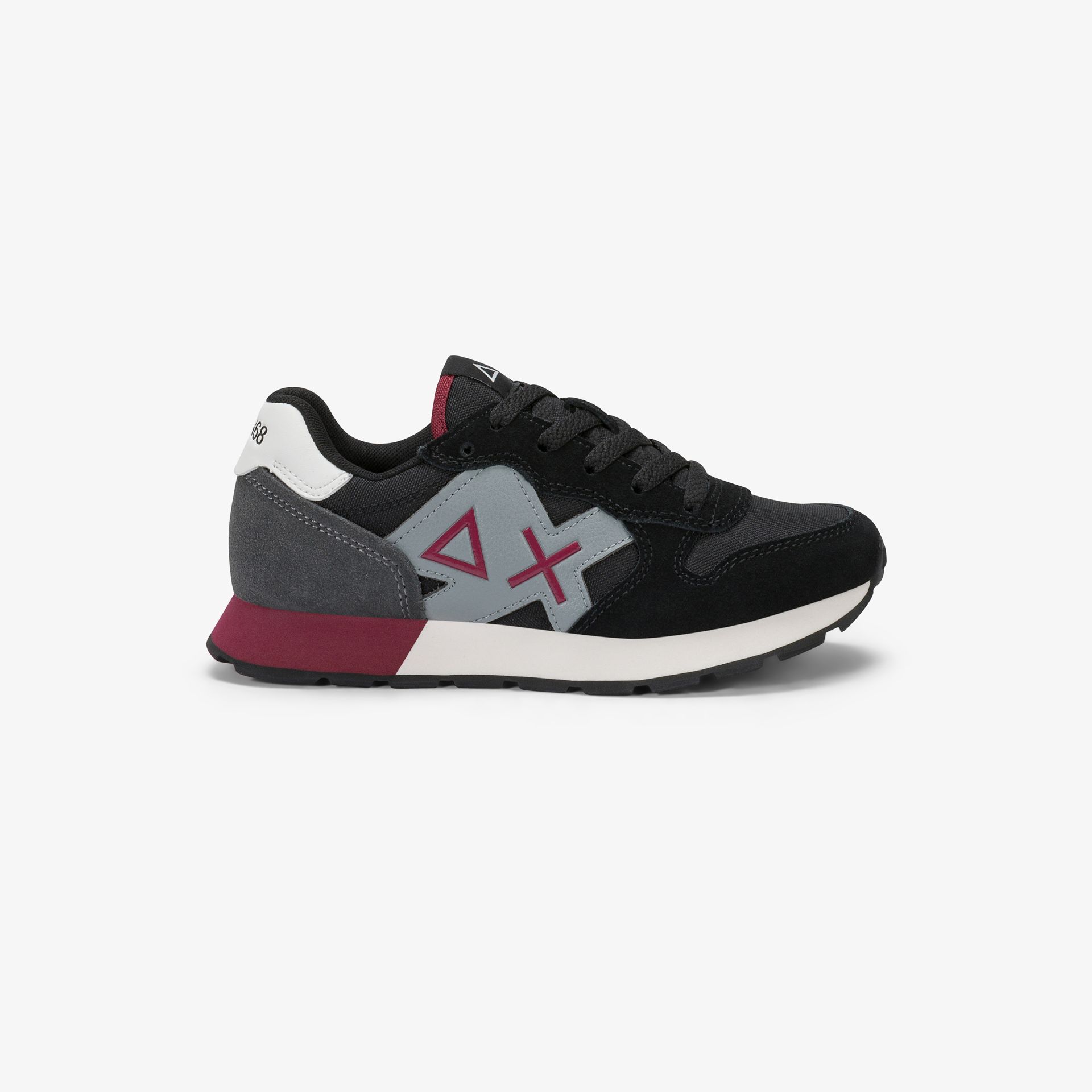 Black Boy's Jaki Solid nylon and suede sneaker