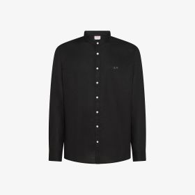 Black linen and cotton shirt