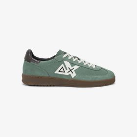 Sneaker California Sun in suede verde salvia