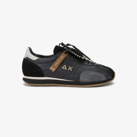 Sneaker Easy Runner in pelle nero