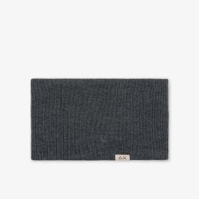 Dark grey wool blend neck warmer