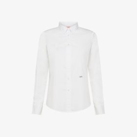 White stretch cotton shirt