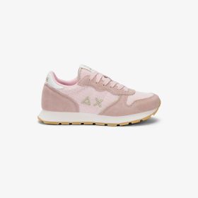 Pink Girl's Ally Glitter suede and mesh sneaker
