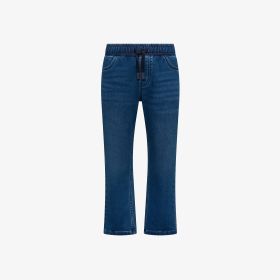 Pantaloni jogging in denim di cotone navy blue