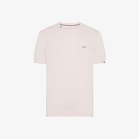 T-shirt in maglia di cotone rosa