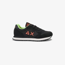 Black Boy's Tom Fluo nylon and suede sneaker