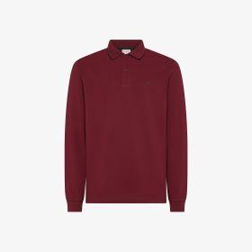 Polo small stripes on collar l/s