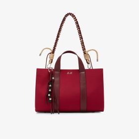 Bordeaux medium cotton canvas shopping bag