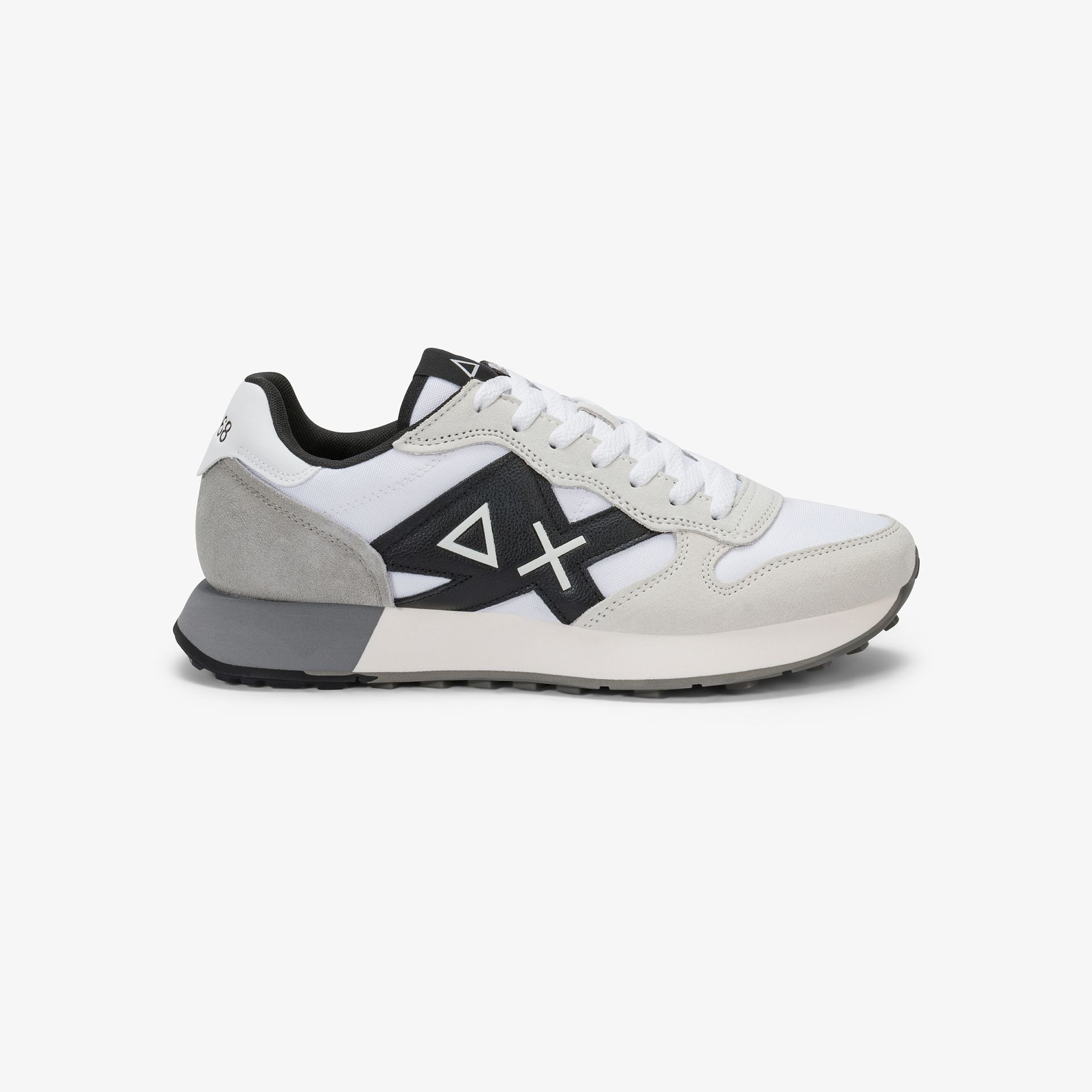 White Jaki 2.0 Solid nylon and suede sneaker