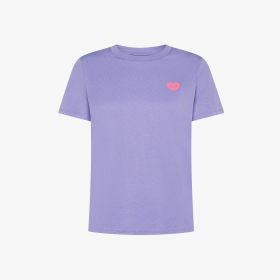 T-shirt in jersey di cotone lilla
