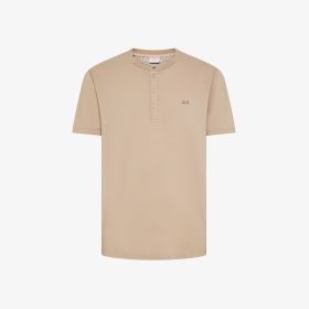 T-shirt in piquet di cotone grigio stone