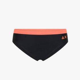 Black nylon bikini briefs