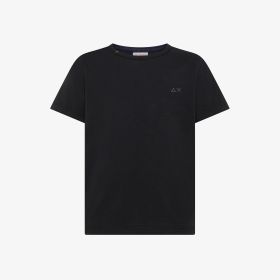 T-shirt in jersey di cotone nero