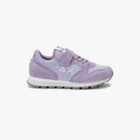 Iris purple Girl's Ally Glitter suede and mesh sneaker