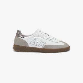 White California Sun leather and suede sneaker