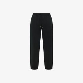 Pantaloni jogging in felpa effetto vintage nero