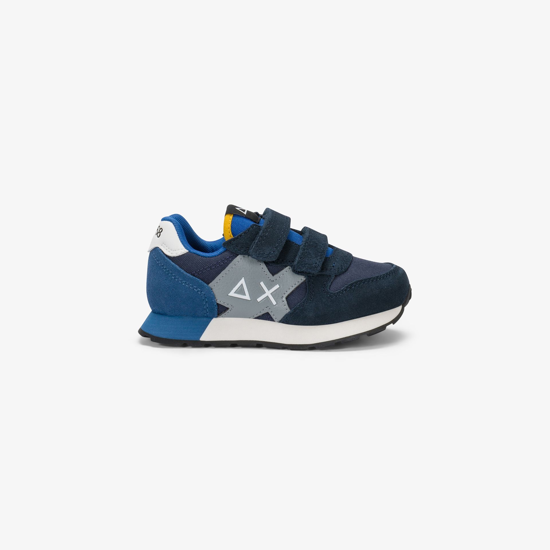 Navy blue Boy's Jaki Solid nylon and suede sneaker