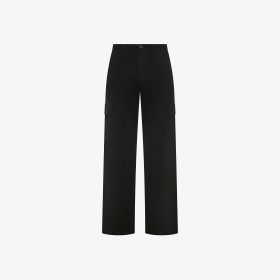 Pantaloni cargo in cotone stretch nero