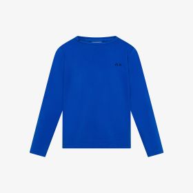 T-shirt in cotone con maniche lunghe royal blue