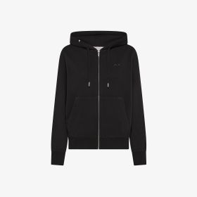 Black cotton zip sweatshirt